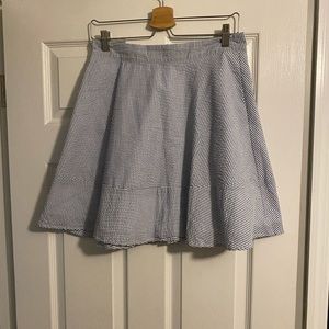 Seersucker A-line mini skirt size L